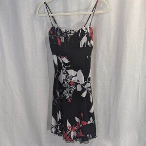 Speechless Size Small Princess Line Dress Black Floral